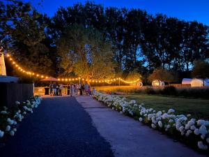 Un jardín fuera de Noortweghe GLAMPING