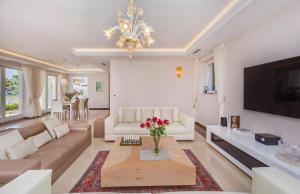 TV/Unterhaltungsangebot in der Unterkunft Beautiful Dubrovnik Villa 5 Bedrooms Villa Gold Dubrovnik Stylish Furnishings Wonderful Sea Views Orasac