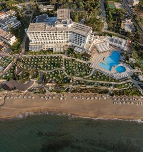 an aerial view of a hotel and the beach at Creta Star Hotel - Adults Only in Skaleta