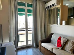 Posteľ alebo postele v izbe v ubytovaní Apartamento super luminoso