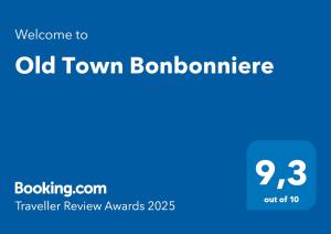 a screenshot of the old town bournaler homepage at Old Town Bonbonniere in Bordighera