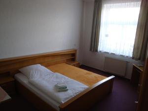 Postel nebo postele na pokoji v ubytování Goldener Löwe Triebes