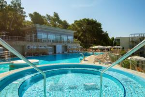 a large swimming pool in front of a building at Family Hotel Vespera in Mali Lošinj