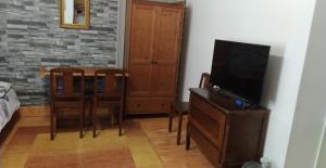 TV a/nebo společenská místnost v ubytování Appartements au bord de la rivière