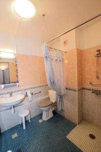 Koupelna v ubytování Logis Hotel Solhotel