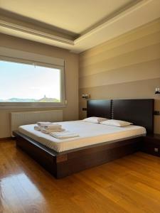 Postel nebo postele na pokoji v ubytování Villa in Elassona-Βίλα στην Ελασσόνα