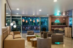 Χώρος καθιστικού στο Hotel Poblado Alejandria