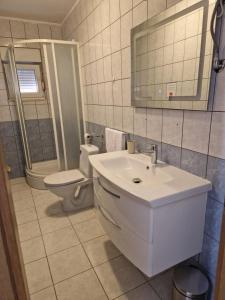 Koupelna v ubytování Apartman Olea za 2 osobe