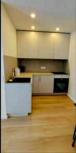 Morena Apartments by the Sea Self check-in Free parking的厨房或小厨房