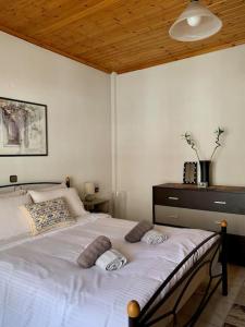 Postel nebo postele na pokoji v ubytování Kyparissos Home , Arachova
