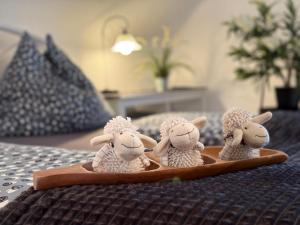 Łóżko lub łóżka w pokoju w obiekcie Villa Komposch - adults only