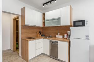 Kuchyň nebo kuchyňský kout v ubytování Apartment UGA