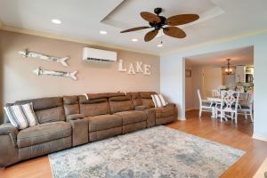A seating area at Lakeside Haven with Deck and Views in Jefferson!