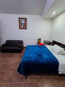 Katil atau katil-katil dalam bilik di Hotel CALLI YOLOTL Teotihuacan