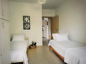 Postel nebo postele na pokoji v ubytování Pinewood Suite -Chalkidiki