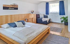 Postel nebo postele na pokoji v ubytování Ferienhaus S Tobiasa