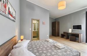 Katil atau katil-katil dalam bilik di Gorgeous Home In Rovinjsko Selo