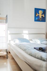 Rustikales Apartment in Mödling客房内的一张或多张床位