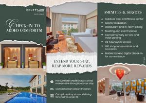 a flyer for a villa with a swimming pool at Courtyard by Marriott Kochi Airport in Nedumbassery