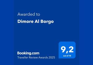 a screenshot of a phone with a blue background at Dimore Al Borgo in Montagnana