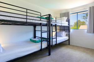Katil atau katil-katil dalam bilik di Abode Mooloolaba, Backpackers & Motel rooms