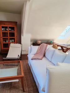 Χώρος καθιστικού στο Appartement au port Le Mont-Saint-Michel