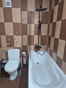 Koupelna v ubytování Apartament Compozitori cu parcare și balcon + 18 fotografií