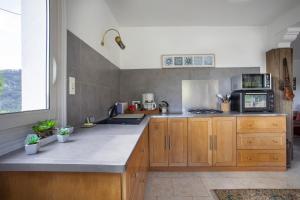Η κουζίνα ή μικρή κουζίνα στο Charmant appartement entre Nice et Monaco