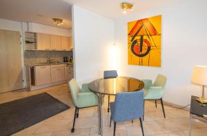 Kuchyň nebo kuchyňský kout v ubytování Residenz Larix Apartments