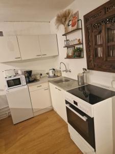 Kuchyň nebo kuchyňský kout v ubytování Studio Apartment Central