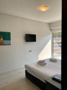 Televízia a/alebo spoločenská miestnosť v ubytovaní Art Suites Athens