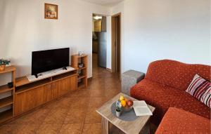 TV a/nebo společenská místnost v ubytování Apartment Podaca With Sea View 307
