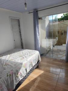 Postel nebo postele na pokoji v ubytování Casa com piscina matinhos