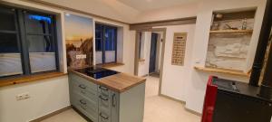 Η κουζίνα ή μικρή κουζίνα στο Ferienhaus Watt'n Glück