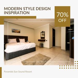 Postel nebo postele na pokoji v ubytování Pyramids Sun Sound Resort