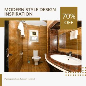 Koupelna v ubytování Pyramids Sun Sound Resort + 19 fotografií