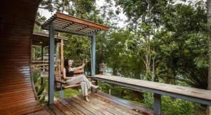 Balkoni atau teres di River View Resort At Chaewlan