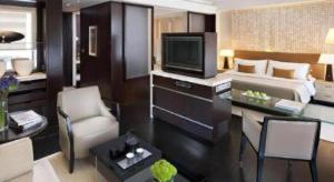 Uma televisão e/ou sistema de entretenimento em The Landmark Mandarin Oriental Hong Kong