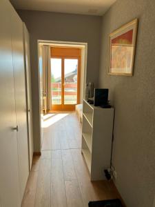 TV a/nebo společenská místnost v ubytování Alpine apartment in Swiss village of Torgon