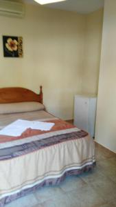 a bedroom with a bed in a room at Hostal las Parcelas in Conil de la Frontera
