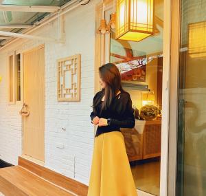 K-culture Villa客房内的一张或多张床位