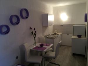 Kuchyň nebo kuchyňský kout v ubytování Apartments Nina
