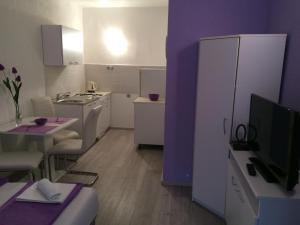 Kuchyň nebo kuchyňský kout v ubytování Apartments Nina