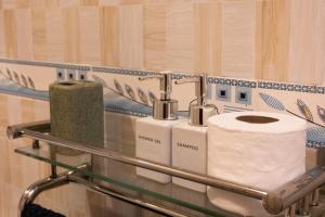 图杜Sands Garden Hotel的浴室架子上两卷卫生纸