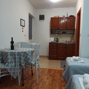 Kuchyň nebo kuchyňský kout v ubytování Apartman Tristan