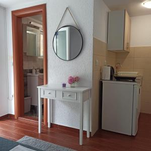 Kuchyň nebo kuchyňský kout v ubytování Apartman Tristan