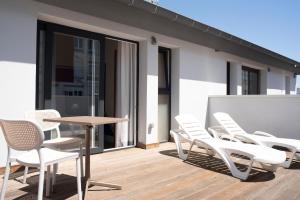 Balkón alebo terasa v ubytovaní Hotel Náutico Santander