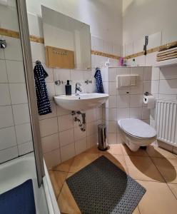 Koupelna v ubytování Das GrabenQuartier