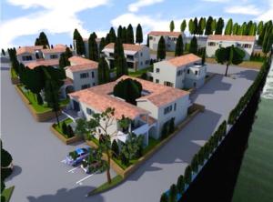 a rendering of a villa with aiterraneaniterraneaniterraneaniterraneaniterranean house at Résidence Arborea C3 Corte in Corte +2 photos