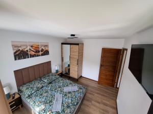 Lewin KłodzkiNoclegi przy Wiadukcie - Apartamenty的一间有床和电视的卧室